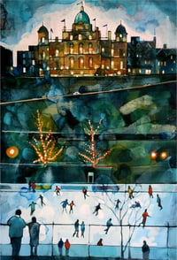 Skating in Princes Street Gardens