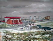 Image of Pittodrie Stadium from Broadhill