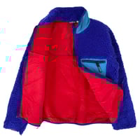 Image 5 of Vintage Patagonia Retro Pile Cardigan - Cobalt & French Red