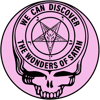 Satanic Steal Your Face Sticker - PINK & BLACK