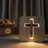 Wooden Christian Led Night Cross