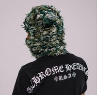 Green Knitted Balaclava | Distressed Balaclava Ski Mask |