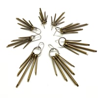 Image 1 of Cotter pin fringe earring