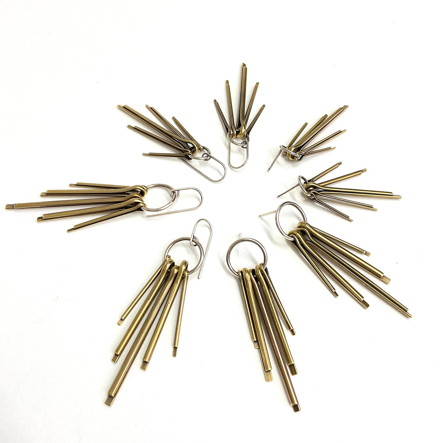 Image of Cotter pin fringe earring