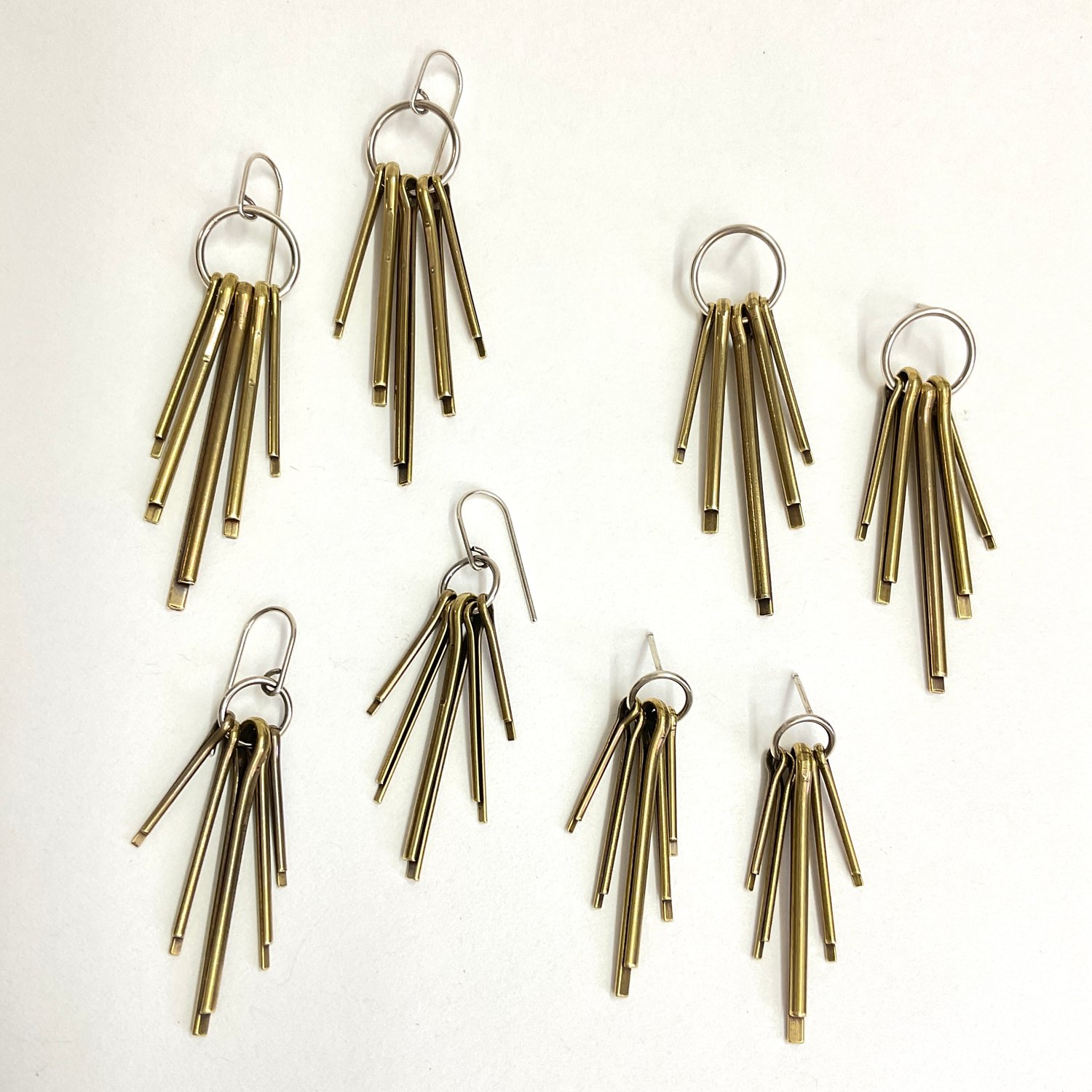 Image of Cotter pin fringe earring