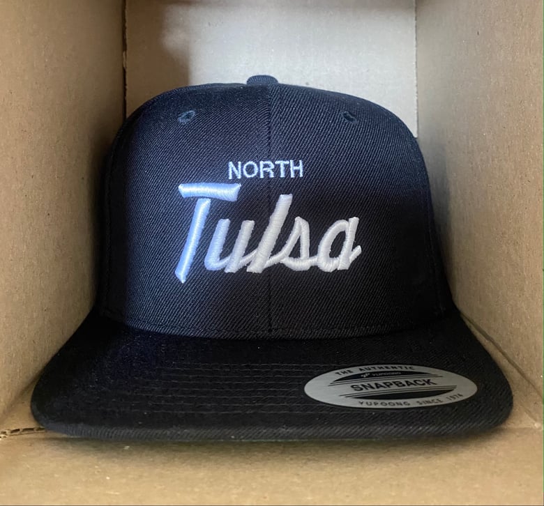 Image of North Tulsa "Green Under bill" Snapback Cap. Limited Run.