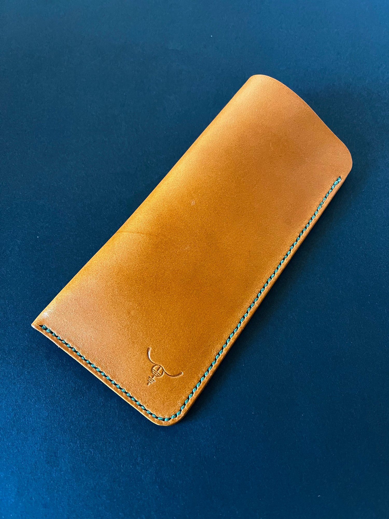 Image of Tan Italian Vachetta Sunglasses Case (Jade)