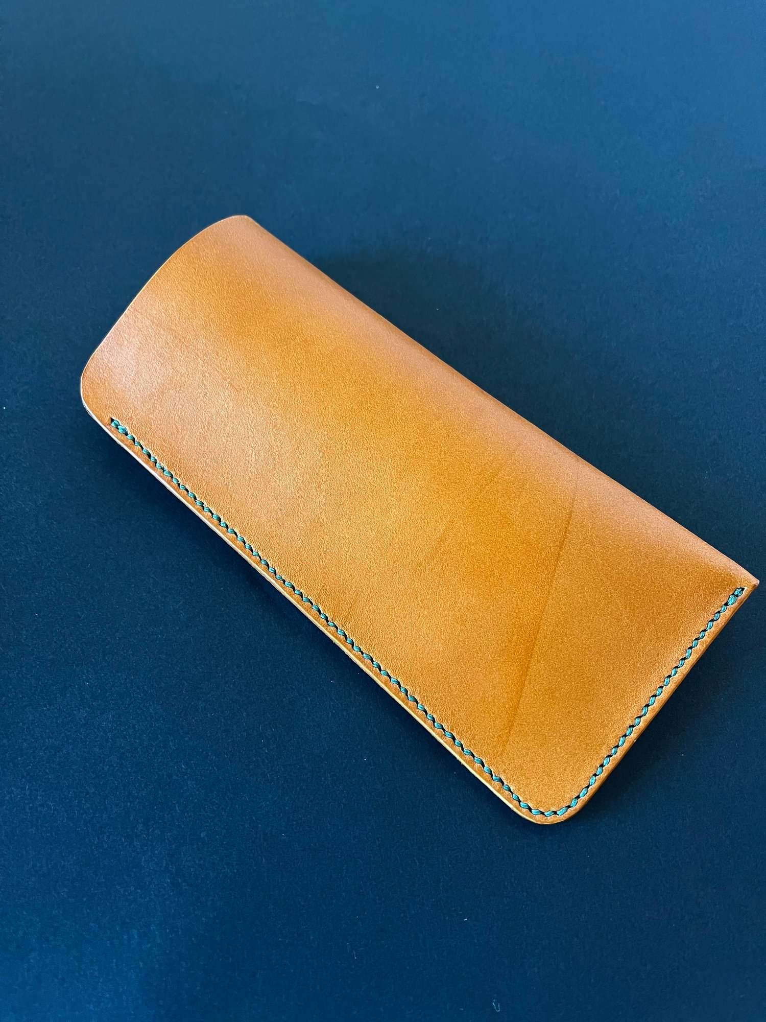 Image of Tan Italian Vachetta Sunglasses Case (Jade)