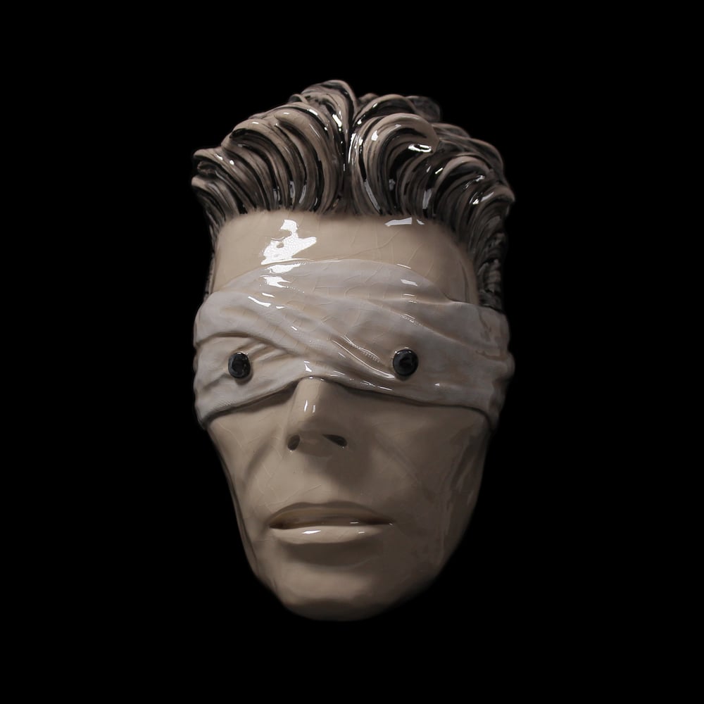 'The Blind Prophet' Painted Ceramic Sculpture