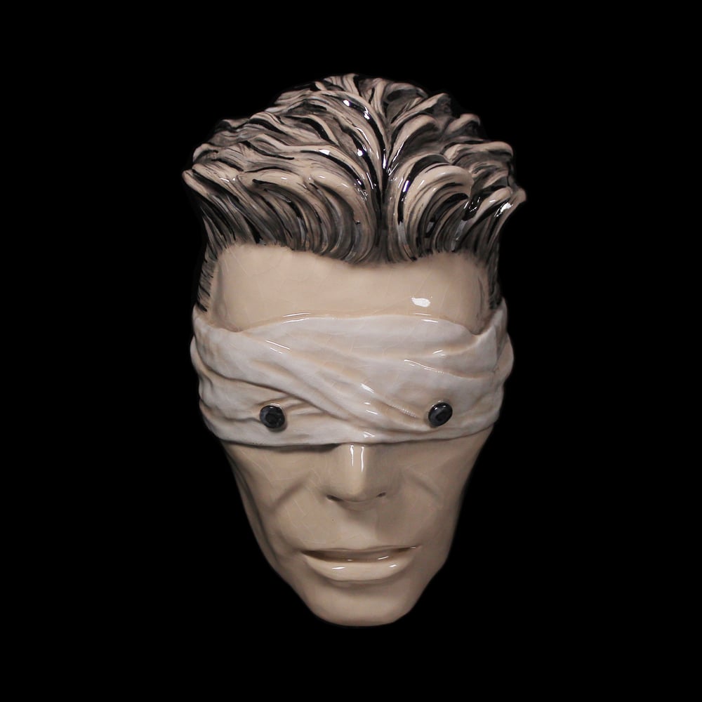 'The Blind Prophet' Painted Ceramic Sculpture
