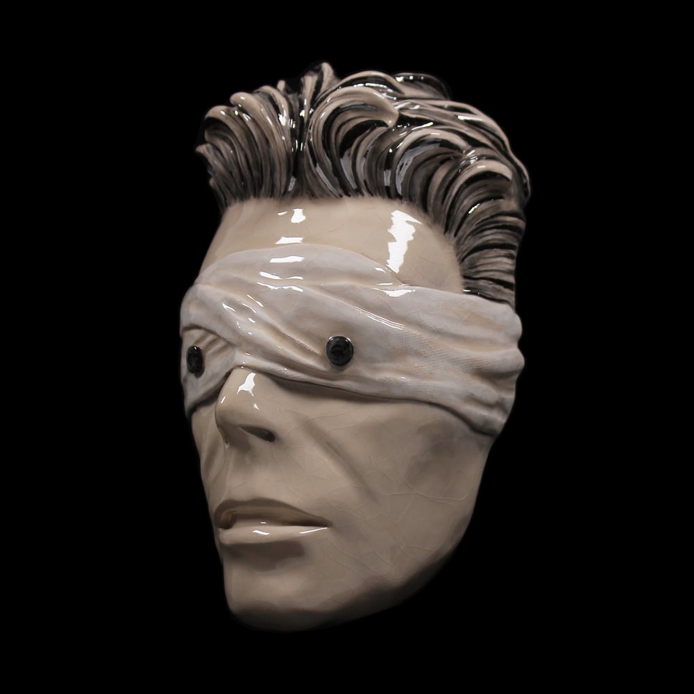 'The Blind Prophet' Painted Ceramic Sculpture