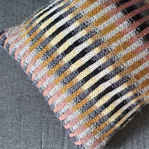 Image of Restepude i 2-farvet rib