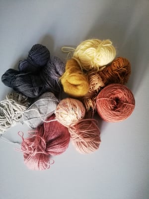 Image of Restepude i 2-farvet rib