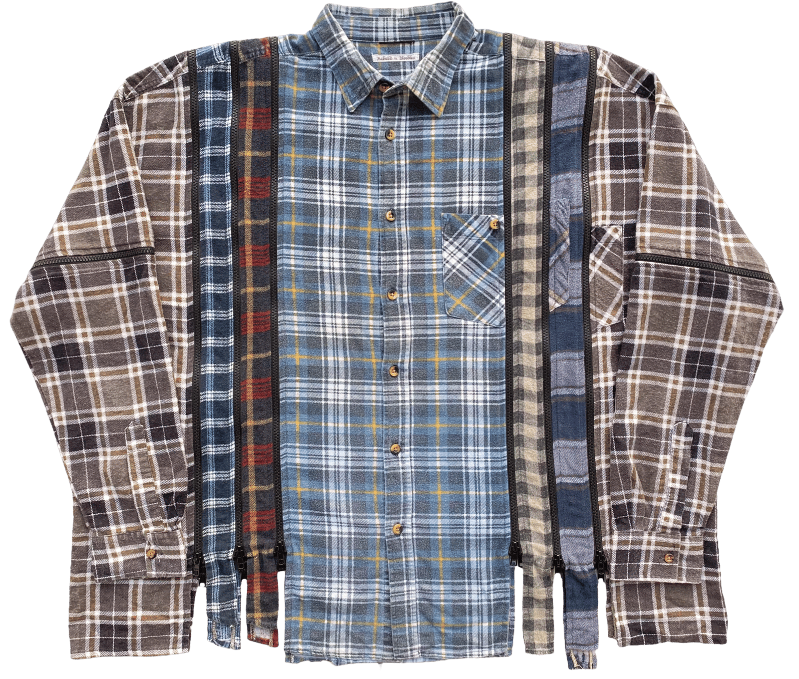 7 Cuts Wide Zipped Shirt | Rebuild by Needles | Nepenthes London