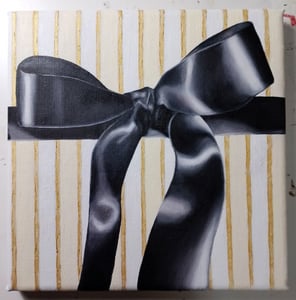 Image of Emma Harvey - All Tied Up (1) -  20x20cm, Oil on canvas (2022)