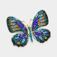Image 3 of Rhinestone Butterfly Brooch, Bling Butterfly Pin, Stocking Stuffer, Gift for Her