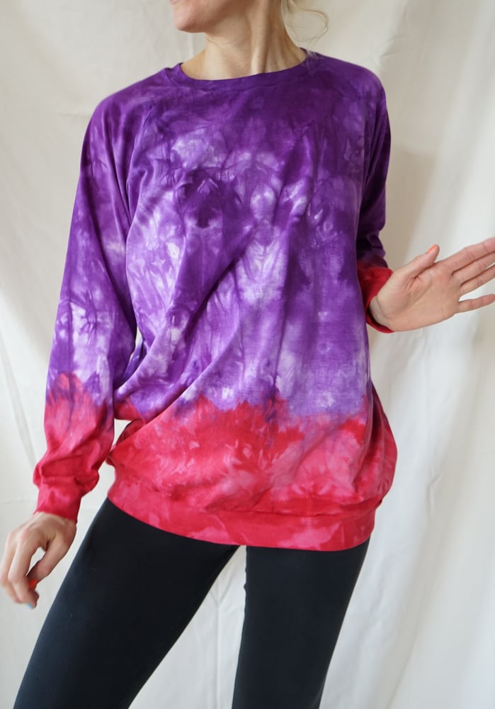 Image of Batik Pullover lila-rot