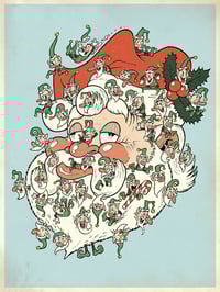 "Santa's Little Helpers" 9"X12" Signed Art Print