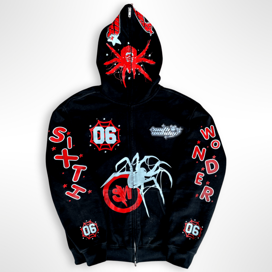 Image of Big spider 6 full zip-up heavyweight hoodie