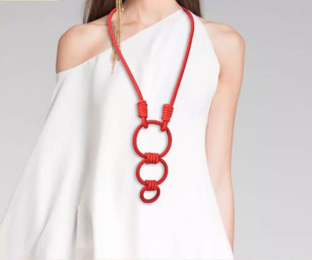 Image of Rubber Necklace - long circle