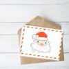 Damn Santa Christmas Postcard Digital Print Doodle