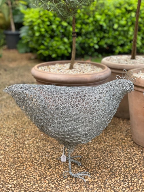 Image of Wire Chicken Sculpture