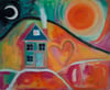 Cozy at home. Original canvas painting