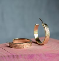 Image 1 of Big Plumes - Hoop earrings 