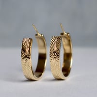 Image 2 of Big Plumes - Hoop earrings 