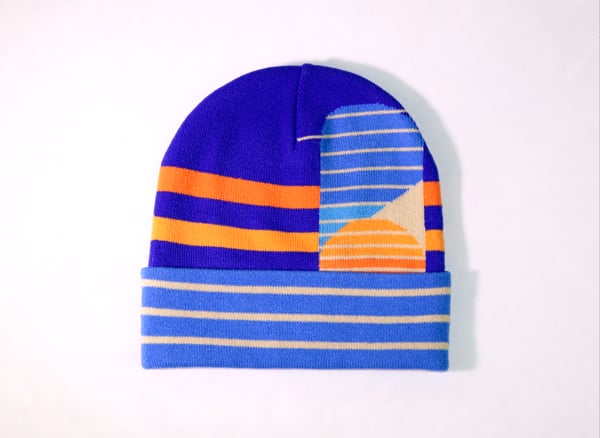 Image of "June 17th Sunset" Jacquard Beanie 