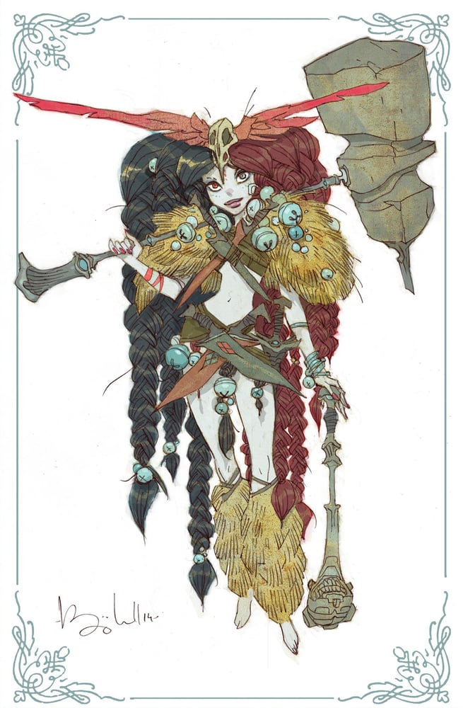 Image of PRINT: BATTLE HARLEQUIN