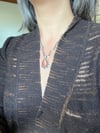 Confetti Sunstone w/ silver coin chain