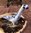 Mexican Tonala Initialed Blue on White Dove