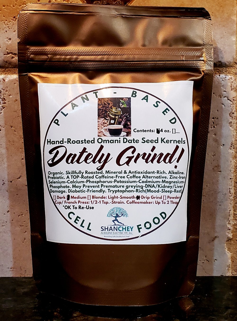 DATELY GRIND! Fresh Roasted Date Seed Grinds- DNA-Kidney-Liver-Fertility/Lactation-Smoking-Rest-Mood