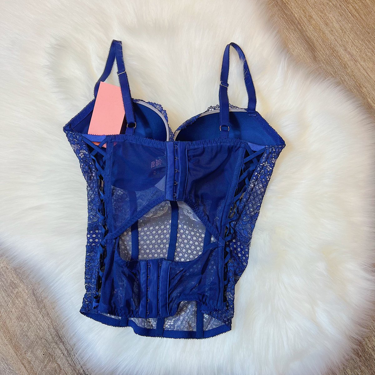 Victoria's Secret Like NEW Victoria Secret Dream Angels Baby Blue High Neck  Lace Bralette Bra. Size large - $15 - From Brittany
