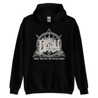Image 1 of ABSU - NEVER BLOW OUT THE EASTERN CANDLE 2 (VINTAGE WHITE & GREY PRINT) HOODIE