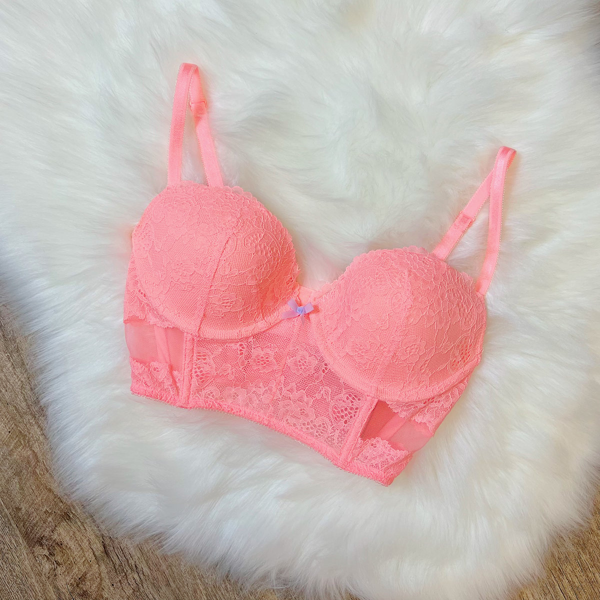 Size 32D/34C - Victoria's Secret Dream Angels Demi Peach Bustier