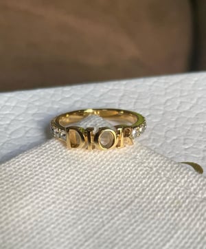 Image of Authentic Dior Crystal and Gold Ring