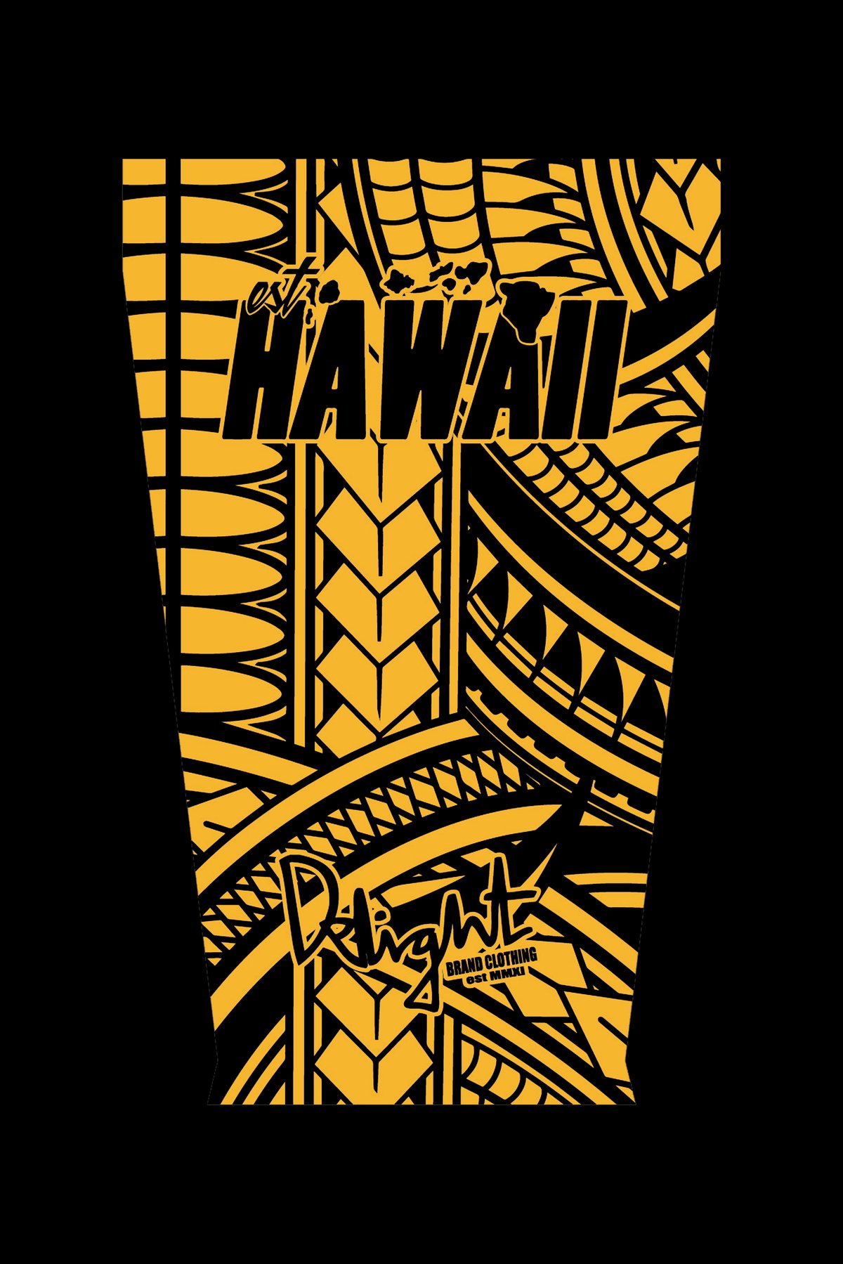 EST Hawaii Black and Gold - Athletic Arm Sleeve