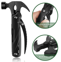 Image 4 of Hammer Multitool 12 in 1 with Knives, Pliers, etc, with Belt Nylon Pouch 