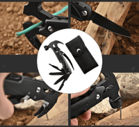 Image 3 of Hammer Multitool 12 in 1 with Knives, Pliers, etc, with Belt Nylon Pouch 
