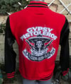 Varsity Red Jacket /Jet Black Faux Leather sleeves & Small logo chest & Large back logo