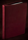 Burgundy "weathered" Leather Notebook