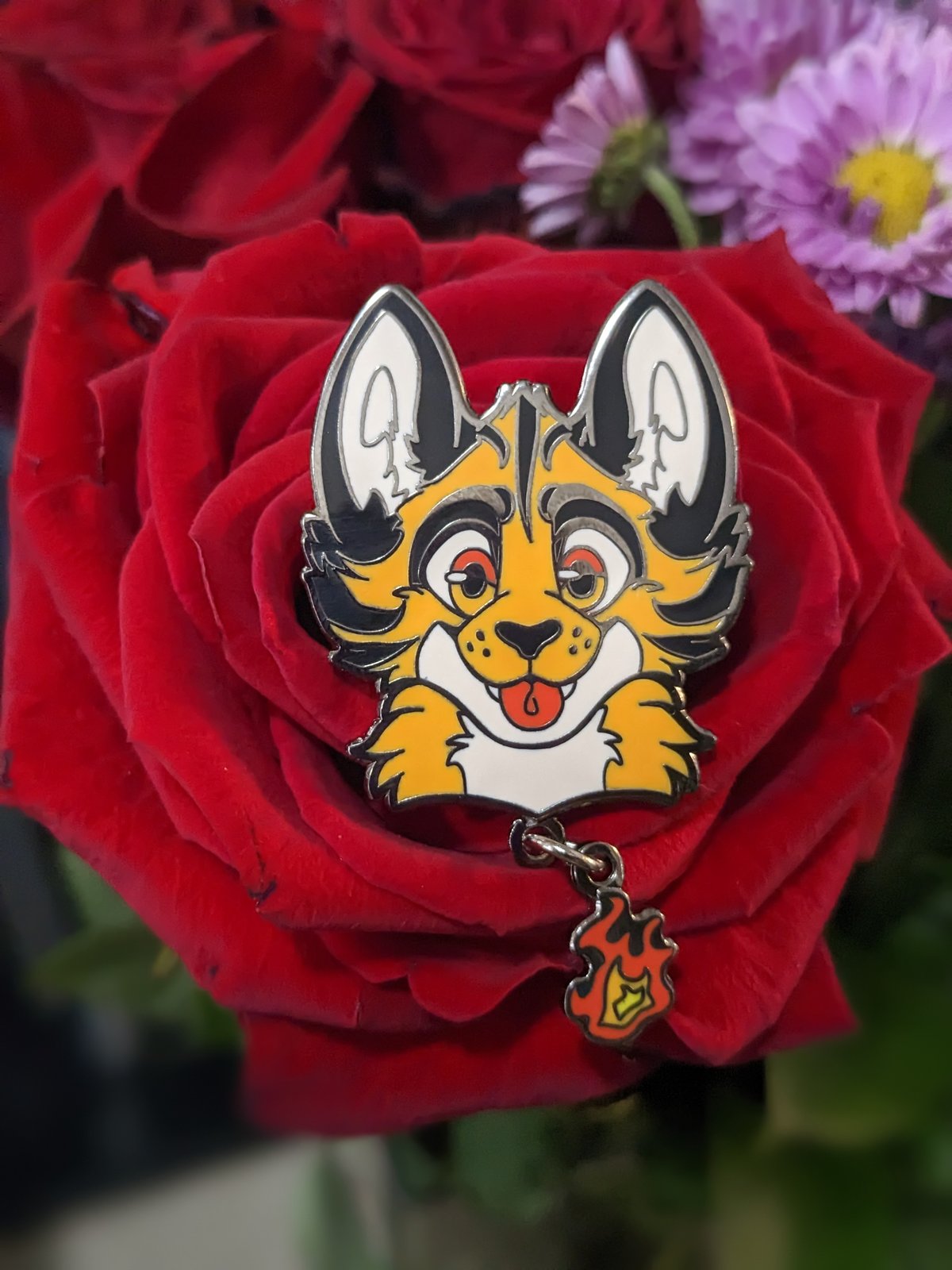 Image of Tiger flame pins