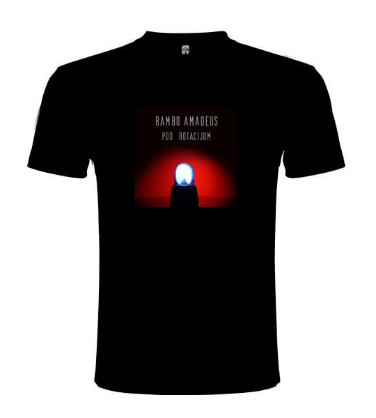 Image of Rambo Amadeus-Pod Rotacijom-T-shirt (Black, Red Logo)