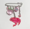 Denim FROG Pin/Brooch