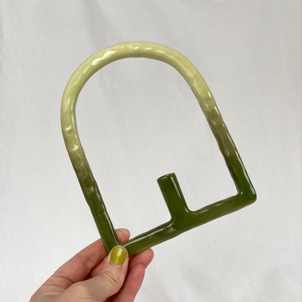 Image of Arch Flower Frame in Chartreuse + Dark Green