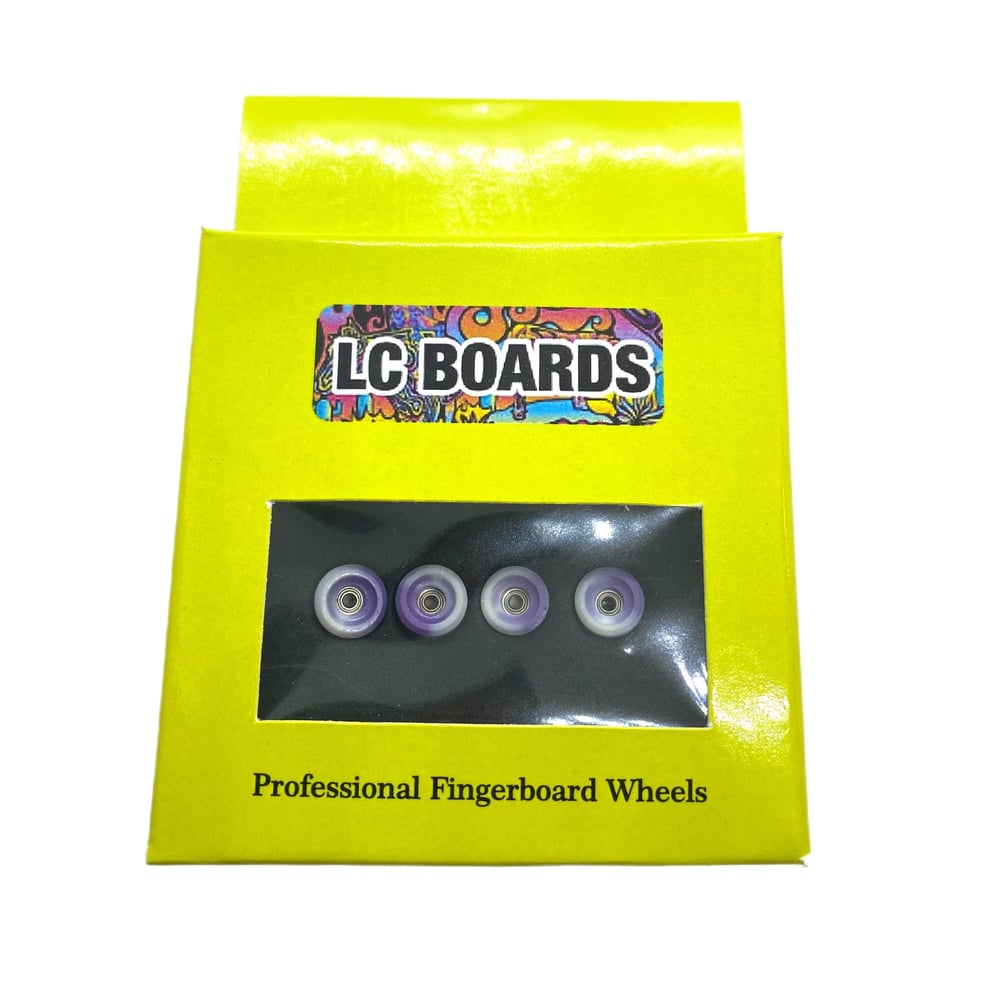 LC BOARDS Urethane Swirl Bowl Wheels White/Purple