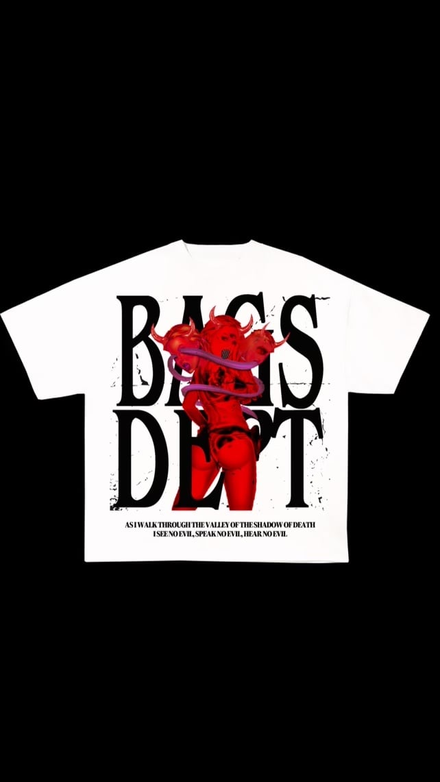 Dead Faces 1.0 Shadow of Death Tee White