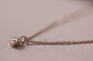 Image of 18ct yellow gold 3.0mm rose-cut diamond necklace 
